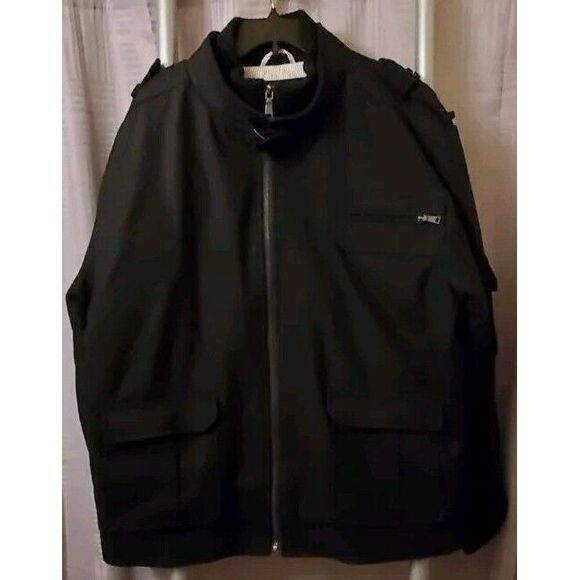 Chereskin Signature Mens Midweight Wool Blend Bomber Jacket‎ Black Size XXL